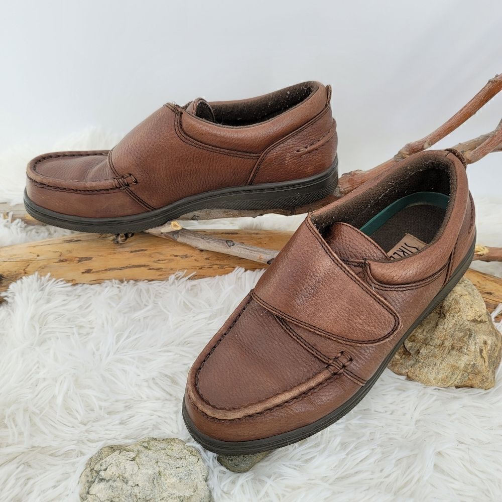 Streetcars chunky wide comfort loafers brown